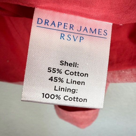 Draper James NWT Linen Blend Blazer Jacket, Cherry Red M - Breathable, Summer - Picture 10 of 11